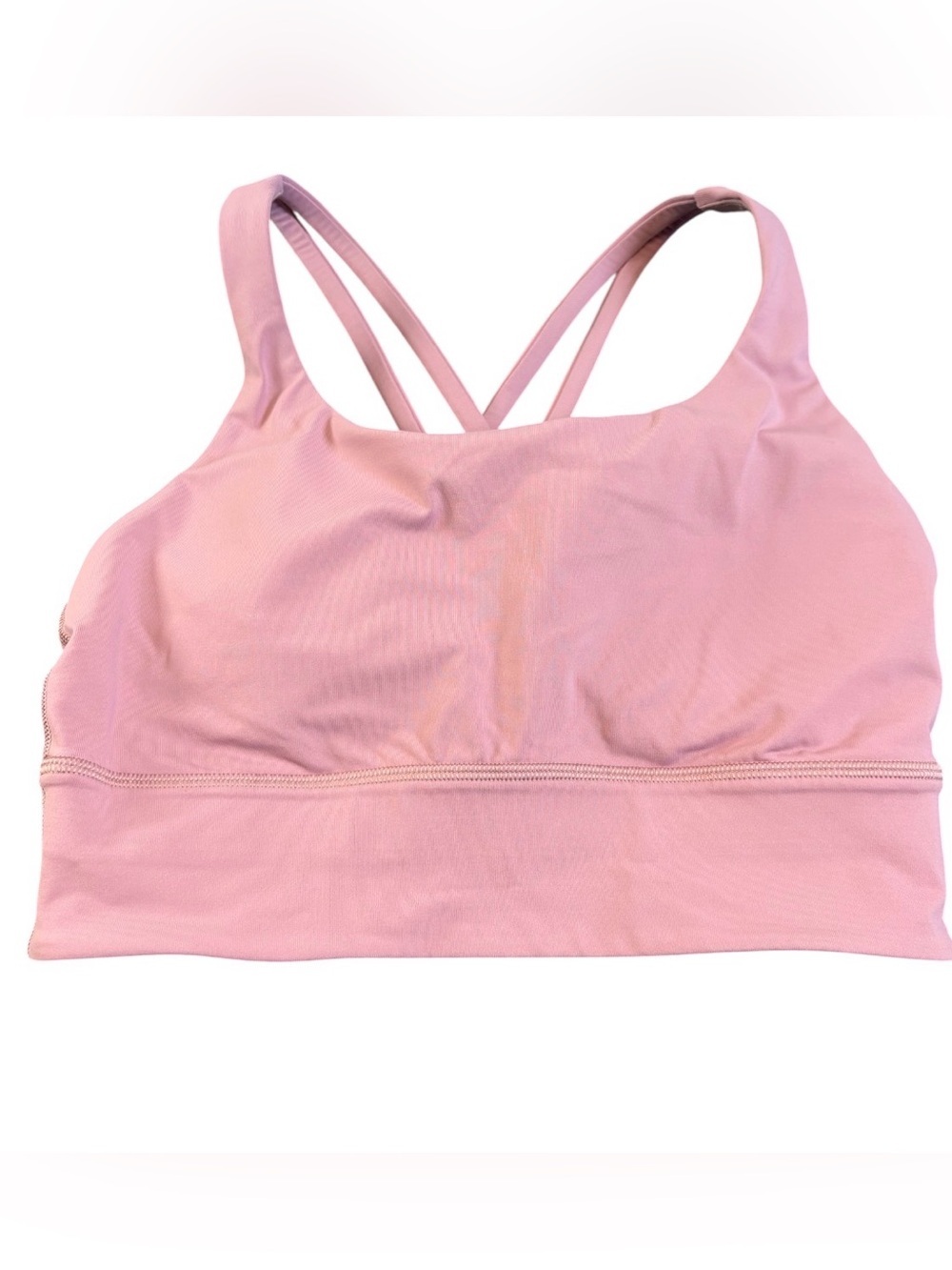 Lululemon Energy Longline Bra LW2EB9S Medium Support Pink Size 6 EUC